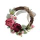 thumbnail image 1 of Toystoory Guirnalda de puerta, flor artificial, simulación de ratán, guirnalda para colgar en la pared, accesorios de fotografía para fiesta Decoración del hogar  rosa roja diámetro 26 cm, 1 of 6