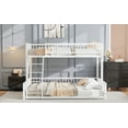 thumbnail image 5 of Generic Twin XL over Queen Floor Bunk Bed Frame with Ladder and Safety Guardrails, Easy Assemble, White, 5 of 9