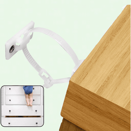 6 Pack Furniture Straps Anti Tip Furniture Wall Anchors, Adjustable Child Safety Straps for Baby Pet from Falling Furniture Earthquake Secure Mount Anchors