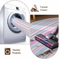 thumbnail image 7 of Area Rug for Living Room, Colorful Striped Non-Slip Indoor Large Carpet for Bedroom/Dining Room, Pink Blue Yellow Abstract Vertical Lines Washable Low-Profile Rectangle Floor Runner Rugs - 5 x 8 Ft, 7 of 7