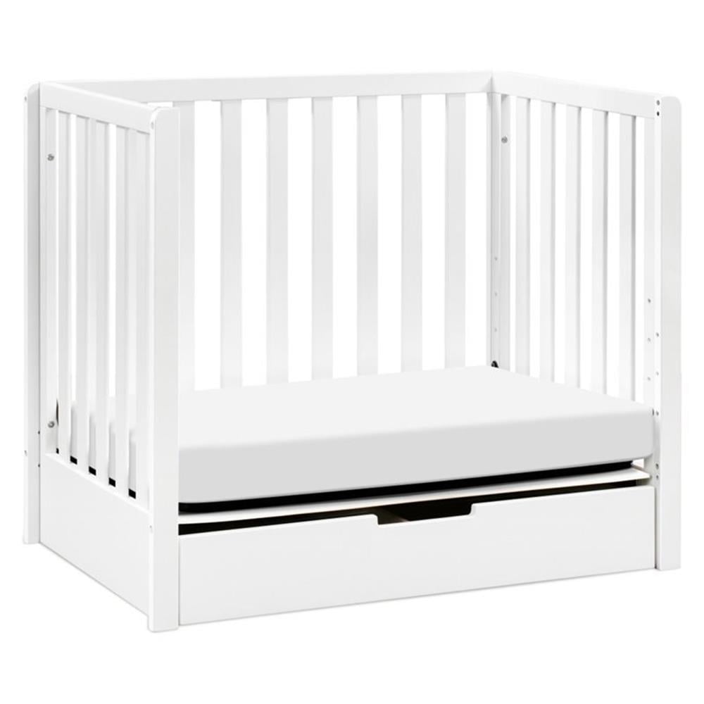 Carter's Colby 4-in-1 Convertible Mini Crib with Trundle in White