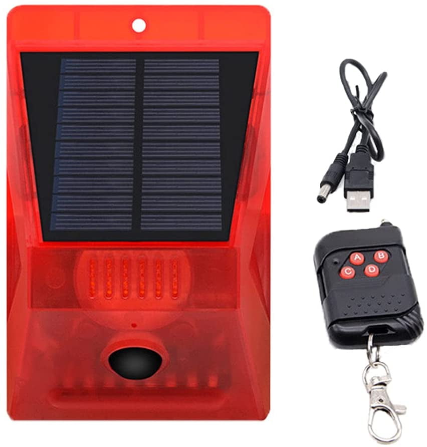 Solar Alarm Lamp Solar Warning Light Out Motion Sensor Lamp with N911C