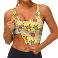thumbnail image 3 of Uemuo Sea and Sand Pattern Women's Sports Bra - High Impact Support, Breathable, and Comfortable Athletic Bra for Running, Yoga, and Workouts, 3 of 9