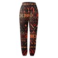 thumbnail image 7 of Women's Wide Leg Pants Print Harem Trousers Slip On Trousers Boho Beach Trousers Lightweight Casual Loose Trousers With Pockets Stretch Dress Casual Flowy Palazzo Pants Women, 7 of 7