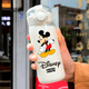 thumbnail image 2 of Disney-botella de agua de plástico con pajita de Mickey Mouse para niños, vaso de agua potable transparente portátil de gran capacidad, Pato Donald, 400-600ML, 2 of 5