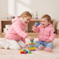 thumbnail image 4 of Abcomgle Toddler Winter Coat Lightweight Puffer Padded Baby Jacket Cute Bear Ears Hooded Toddler Boy Winter Coat Winter Warm Baby Girls' Outerwear Jackets & Coats, 4 of 5