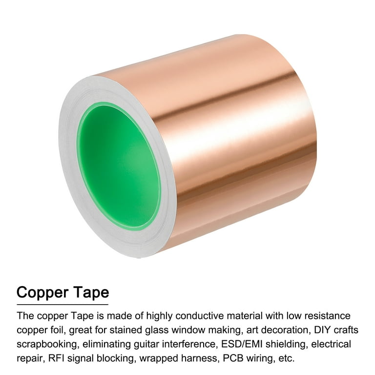 Copper Foil Tape 1/4Inch x 36yards with Conductive Adhesive - Stained Glass EMI