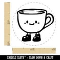 thumbnail image 2 of Cute Cartoon Tea Cup with Shoes Self-Inking Rubber Stamp for Stamping Ink Stamper Crafting Planners - 1/2 Inch Mini - Orange Ink, 2 of 7
