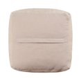 thumbnail image 4 of HomeRoots 534104 18 in. Ivory Chenille Cube Pouf Ottoman, 4 of 5