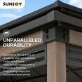 thumbnail image 5 of Sunjoy 8ft. x 12 ft. Wooden Cedar Framed Grill Gazebo with exclusive AC Power Port - Brown, 5 of 13