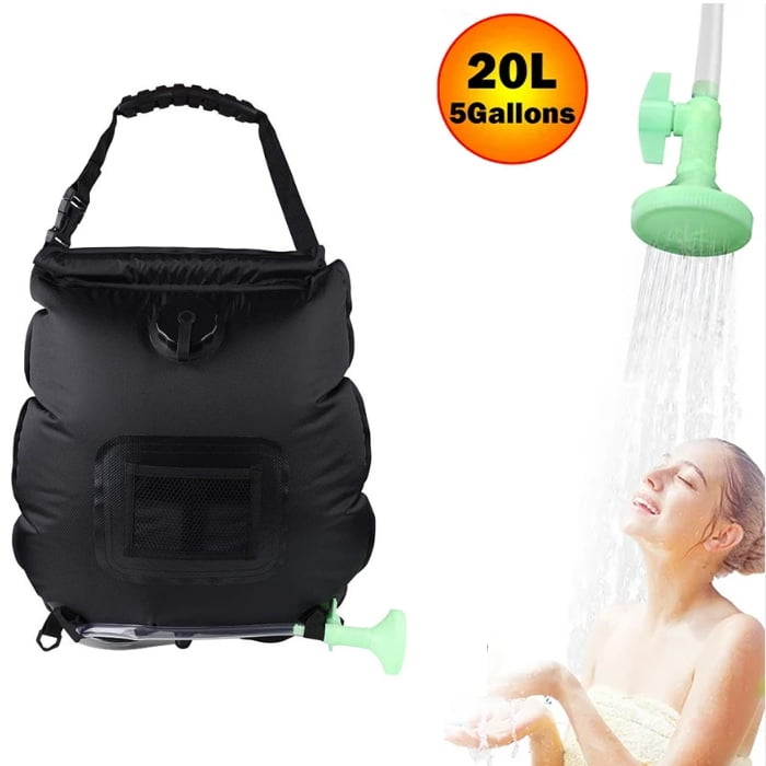 Portable Outdoor Camping Shower 5 Gallon/20 Liter Camp Solar Shower