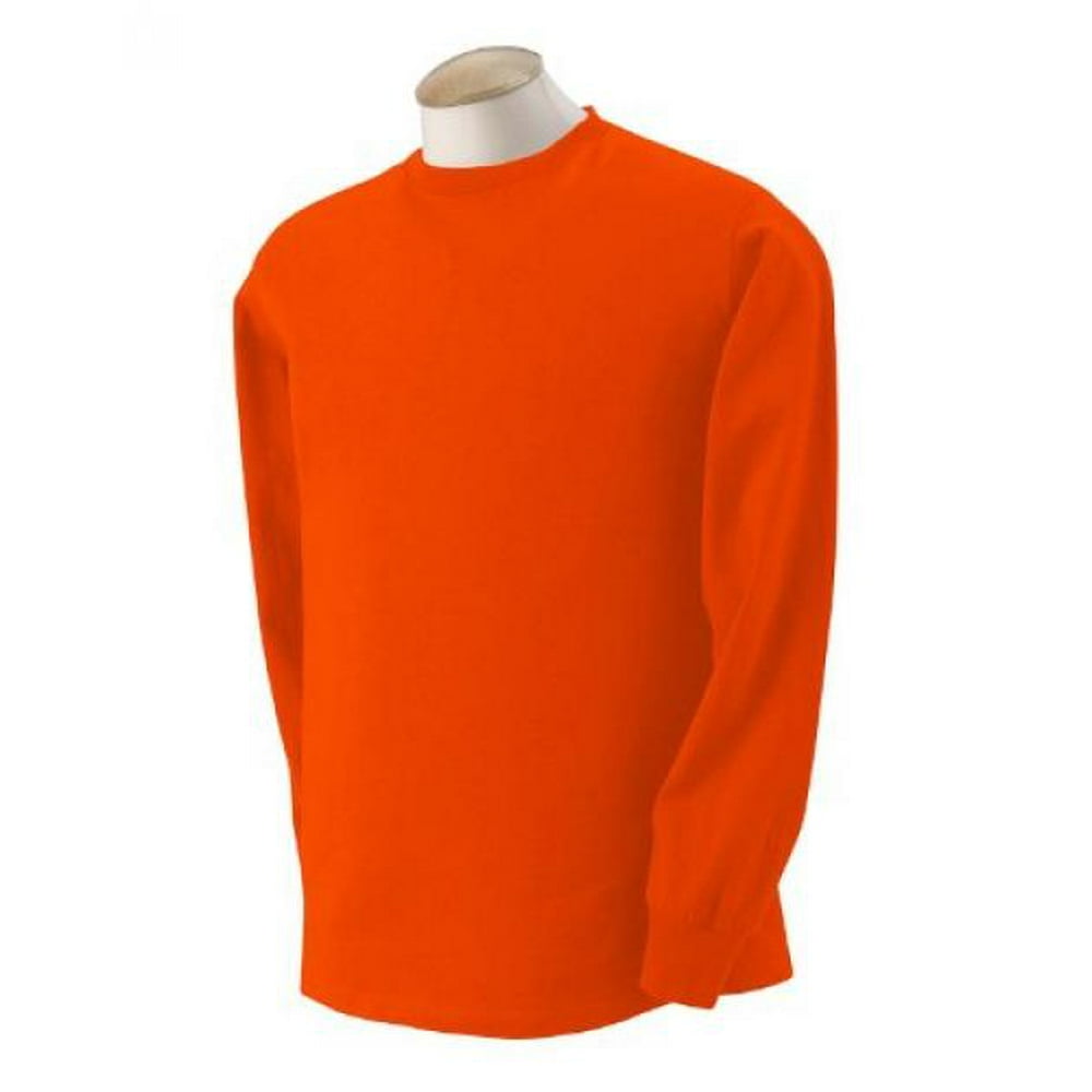 Adult Heavy Cotton HD Long-Sleeve T-Shirt (Burnt Orange) (3X-Large ...