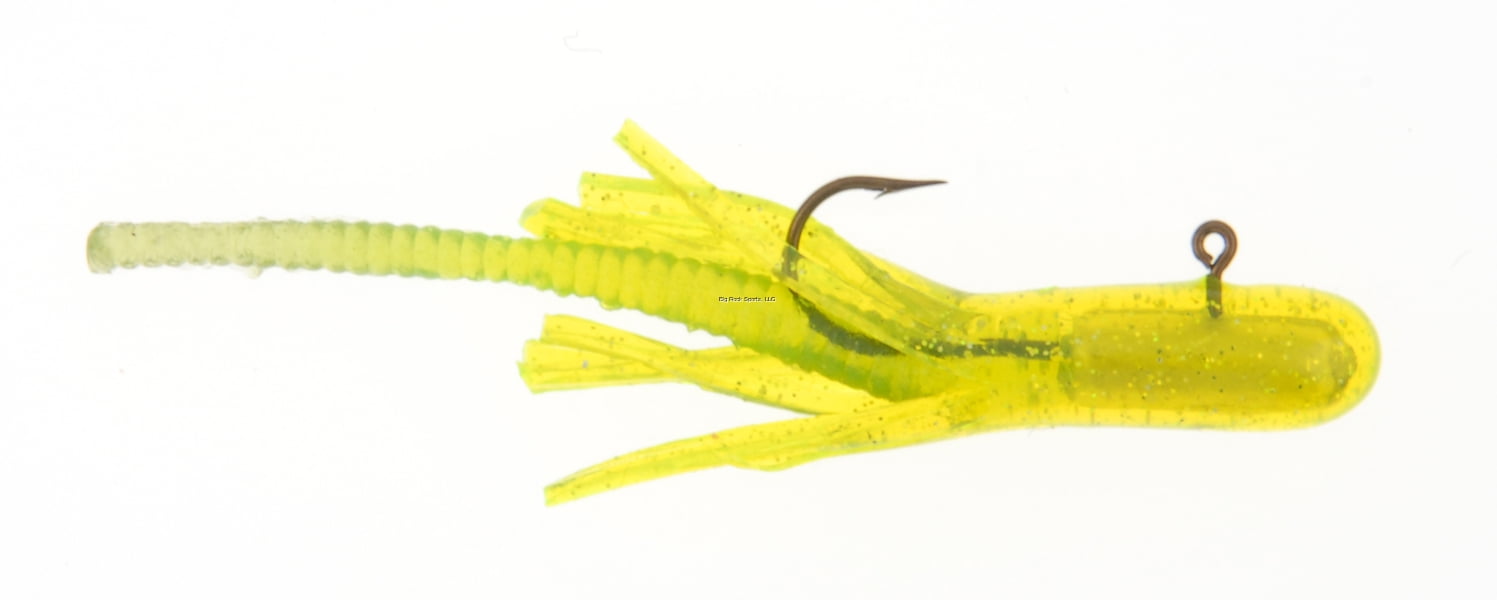 Berkley PowerBait Pre-Rigged Atomic Teasers Fishing Bait, Chartreuse Silver Fleck