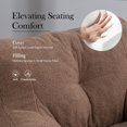 thumbnail image 4 of Domiluxe Bean Bag Chairs for Adults,Teddy Fabric Fluffy and Lazy Sofa with Armrests,Comfy BeanBag Sofa with Memory Sponge for Living Room,Bedroom,Coffee, 4 of 8