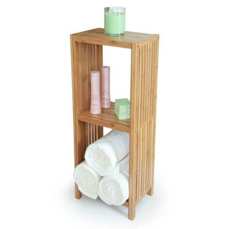 ToiletTree Products Deluxe Bamboo Freestanding Bathroom Organizing Shelf, 3-Tier Shelf