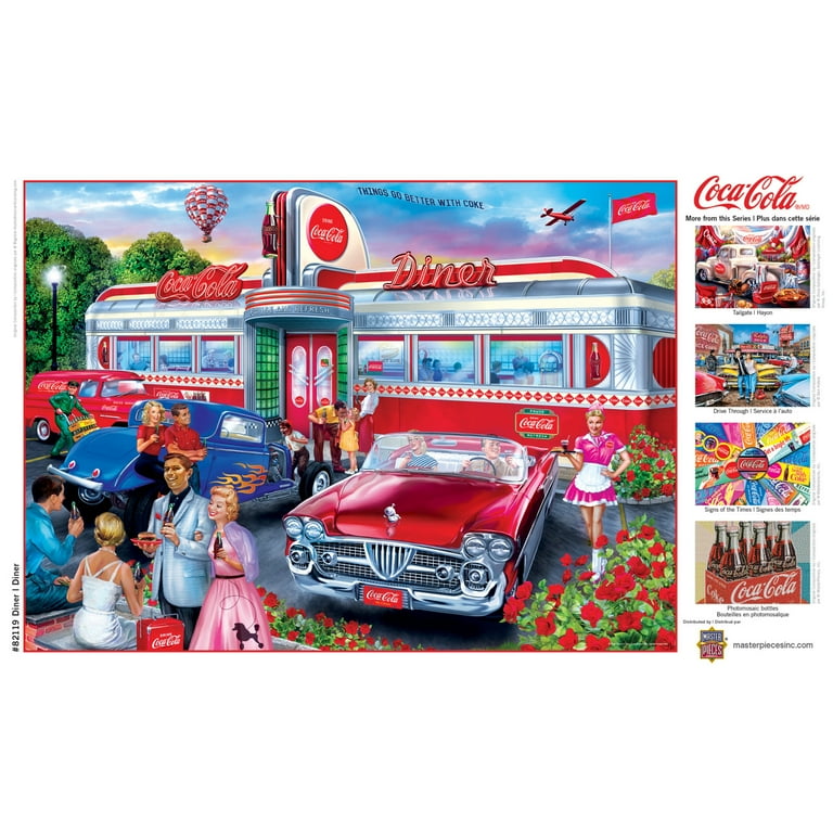 【激レア】Coca-Cola diner 1000ピースジグソーパズル MasterPieces Coca-Cola Diner 1000 Piece Jigsaw Puzzle, 19.25
