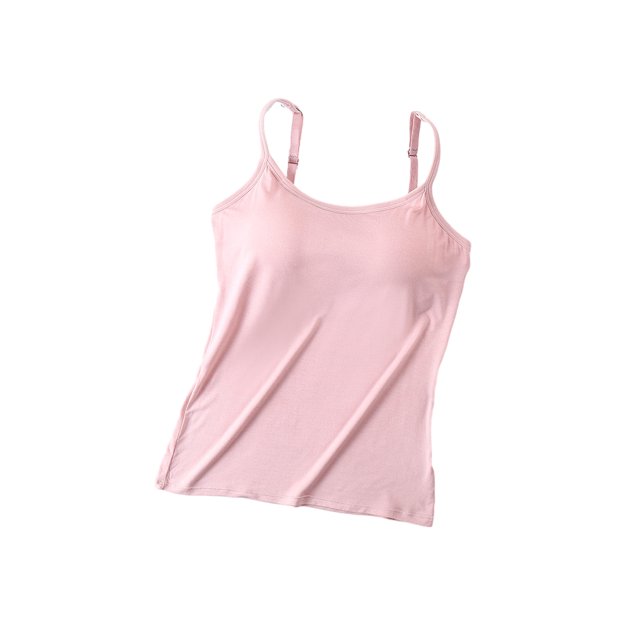 Qarigey Camisola elegante y elegante para mujer con correas ajustables Camisolas y chalecos para mujer Tops Sujetador sin mangas transpirable Ropa interior rosa,1 m