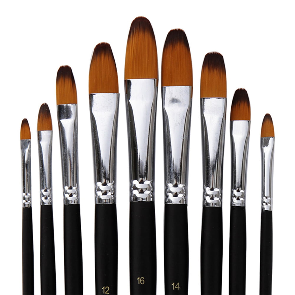 Paint Brush Set 5nos High Quality Nylon Watercolor Canvas Oil Brushes Painting 