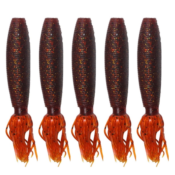 Cebo Pesca Suave Swimbait 5pcs Duradero para Perch Croaker Snakehead