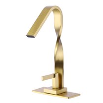 Creative Bathroom Sink Faucet, Solid Brass Deck Mounted Sink Faucet with 6-inch Cover Plate