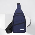 thumbnail image 4 of Xihbxyly Bolso Bandolera Ajustable, Diseño Impermeable, Orificio para Auriculares, Multiusos para Exteriores, Ideal para Viajes de Hombre y Mujer, Tamaño 30 X 17 X 6 Cm., 4 of 6