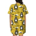thumbnail image 6 of Fotbe Cartoon Bear Yellow Print Pajama Set for Women 2 Piece Loungewear Short Sleeve Tops and Shorts Set Soft Sleepwear-Medium, 6 of 7