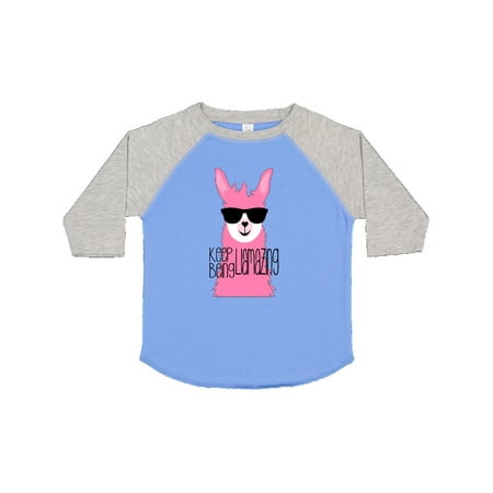 

Inktastic Keep Being Llamazing Pink Llama in Sunglasses Gift Toddler Boy or Toddler Girl T-Shirt