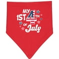 thumbnail image 2 of Inktastic My 1st 4th of July with Striped Stars Baby Bandana Bib, 2 of 4