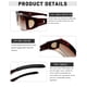 thumbnail image 3 of Gafas de sol KANASTAL para usar sobre lentes para hombre y mujer, polarizadas UV400, 3 of 6