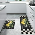 thumbnail image 3 of Lemon Kitchen Rugs, Kitchen Mats for Floor, Lemon Black White Buffalo Plaid Kitchen Rug, Kitchen Organization Non-Slip Kitchen Mat, Anti-Fatigue Mat Kitchen Floor Mats, Lemon Kitchen Decor Runner Rug, 3 of 6