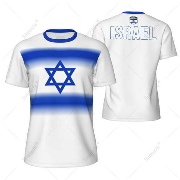 Sports Mesh T-shirt Israel Flag For Running Bike Soccer Tennis Football Fitness Tees 3D Printed Custom