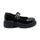 thumbnail image 3 of Zapato escolar Coqueta para niña charol negro Jazz con hebilla, 3 of 7