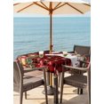 thumbnail image 2 of Outdoor Tablecloth with Umbrella Hole and Zipper, Christmas Plaid Square Table Cloth 60x60 Inch Waterproof Tablecloth, Red Snowman Xmas Tree Snowflake Buffalo Picnic Table Cover for Patio Camping, 2 of 7