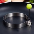 thumbnail image 2 of Fried Egg Rings Mold Non Stick for Griddle Pan, Egg Shaper Pancake Maker with Handle, Stainless Steel Egg Form for Frying Cooking, 2 of 5