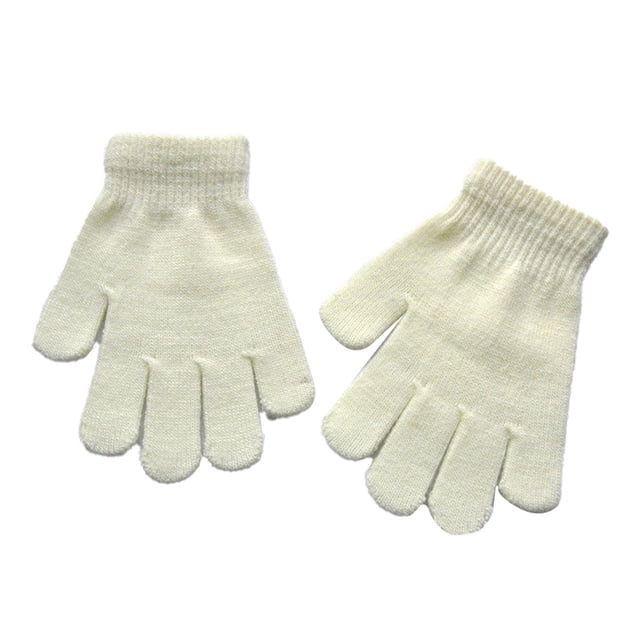 Minnieouse 1 par de guantes para niños, calentador de manos para exteriores de estilo sencillo, cubiertas para calentar manos para niños y niñas, guante guantes y mitones Blanco Minnieouse AP009862-06