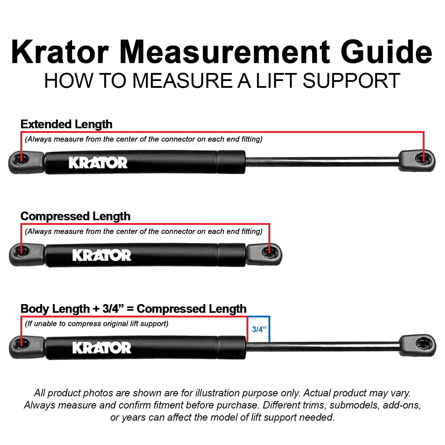 Krator Hood Lift Supports Compatible with Dodge Ram 1500 2002-2008 - Hood Gas Springs Strut Prop Arms