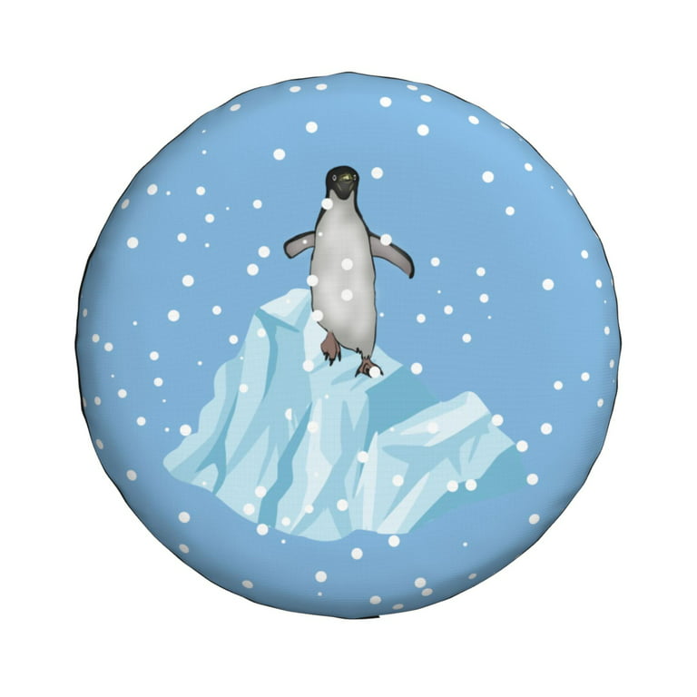 DouZhe Waterproof Spare Tire Cover, Cartoon Cute Penguin Snow