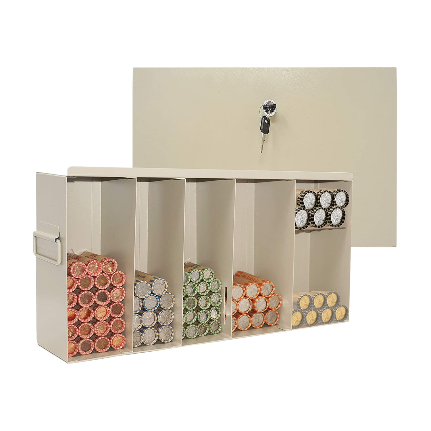 Nadex Coins NCS82011 Steel Rolled Coin Storage With Keyed