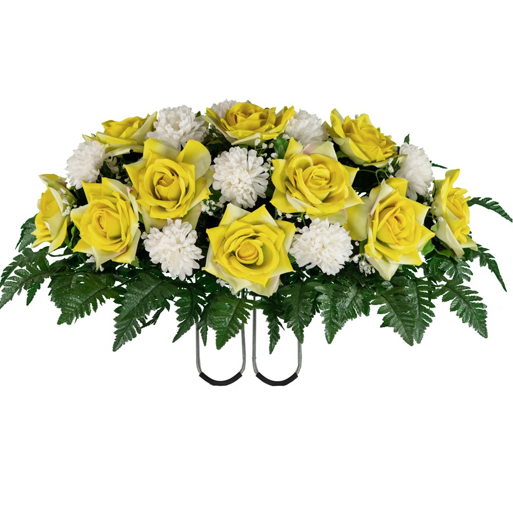 Sympathy Silks Artificial Cemetery Flowers Realistic Outdoor Grave