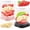 Black + Pink, variant on Zeokiar Fruit Slicer Cup | Strawberry Slicer | Banana Slicer | Grape Cutter | Egg Slicers | Detachable Fruit Cutter Slicer with Push Plate | Creative Strawberry Slicer Kitchen Gadget (Pink)