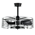 thumbnail image 4 of Uli 24 in. 5-Light Indoor Matte Black and Chrome Finish Ceiling Fan with Light Kit, 4 of 5