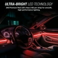 thumbnail image 5 of TYPE S - Infinite Glow Red LED Ambient Lighting - Car LED Strip Lights, Light Sync Technology, 3M Adhesive, Trimmable, 12V, 2 x 12" Red Strips, 24 inches, 5 of 14