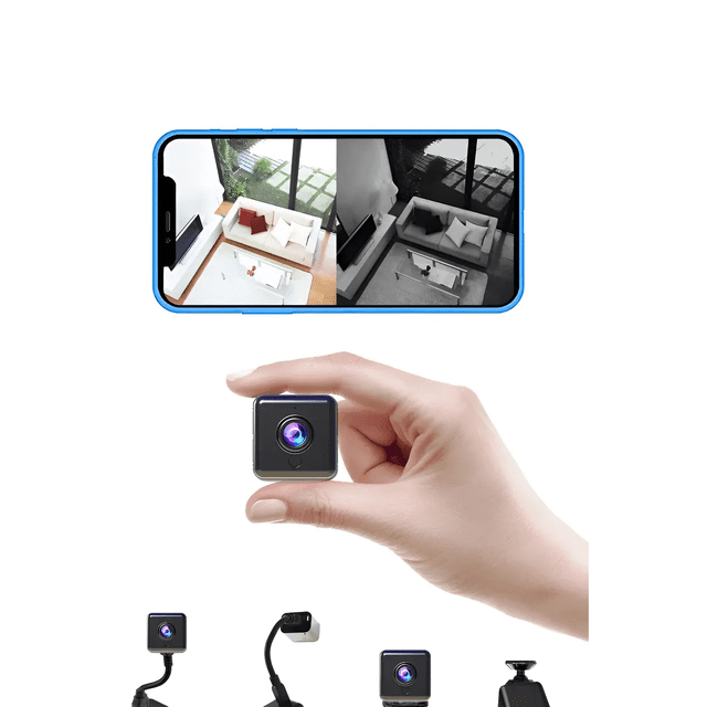 Mini Cámara Espía Wifi Hd De Visión Nocturna Con Ir Alarma Xtellar negro