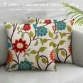 thumbnail image 3 of HENGT  Pack of Flower Decorative Throw Pillow Covers Jacquard Pillowcase Soft Square Cushion Cozy Pillowcase for Couch Bedroom, 3 of 5