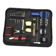 thumbnail image 3 of Kit de reparación de relojes con 19 herramientas: soporte de caja de reloj, herramienta de extracción de eslabones, abridor de caja trasero ajustable,, 3 of 5