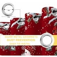 thumbnail image 4 of Fsddascl Red Christmas Blackout Curtains for Bedroom/Living Room, Thermal Insulated Kitchen Curtains, Xmas Snowman Tree Snowflake Birds Grommet Darkening Window Treatment Drapes 27.5"x39"x2, 4 of 6