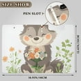 thumbnail image 3 of Happy Wolf Holds Flowers Foldable Binder Folder Clipboard with Pen Slot Double Clips A4 Size File Storage, 3 of 8