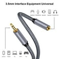 thumbnail image 3 of Headphone Extension Cable, 2Pack, 6.6ft 3.5mm Extension AudioMale to Female Aux Adapter Hi-Fi Sound Stereo Extender Cord for Headset, iPhone, iPad, Smartphones, Tablets & More, 3 of 7