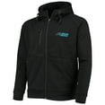 thumbnail image 2 of Men's Dunbrooke Black Carolina Panthers Shag Tri-Blend Full-Zip Raglan Hoodie, 2 of 4