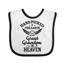 Inktastic Handpicked for Earth by My Great Grandpa in Heaven Boys or Girls Baby Bib
